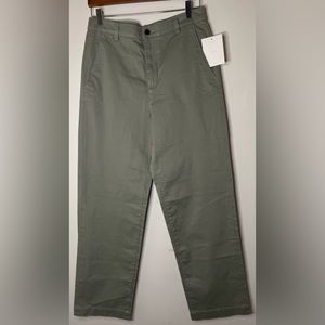 NWT OAK+FORT GREEN PANTS PT/9957-MSHADOW COTTON 99% SPANDEX 1%.